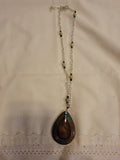 Brown and blue necklace