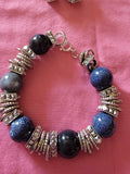 Blue and sliver bracelet