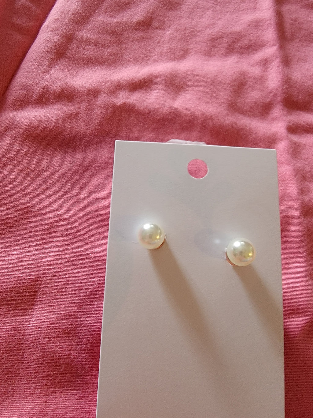 Two sided white pearl earrings