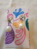 White Pearl  earrings
