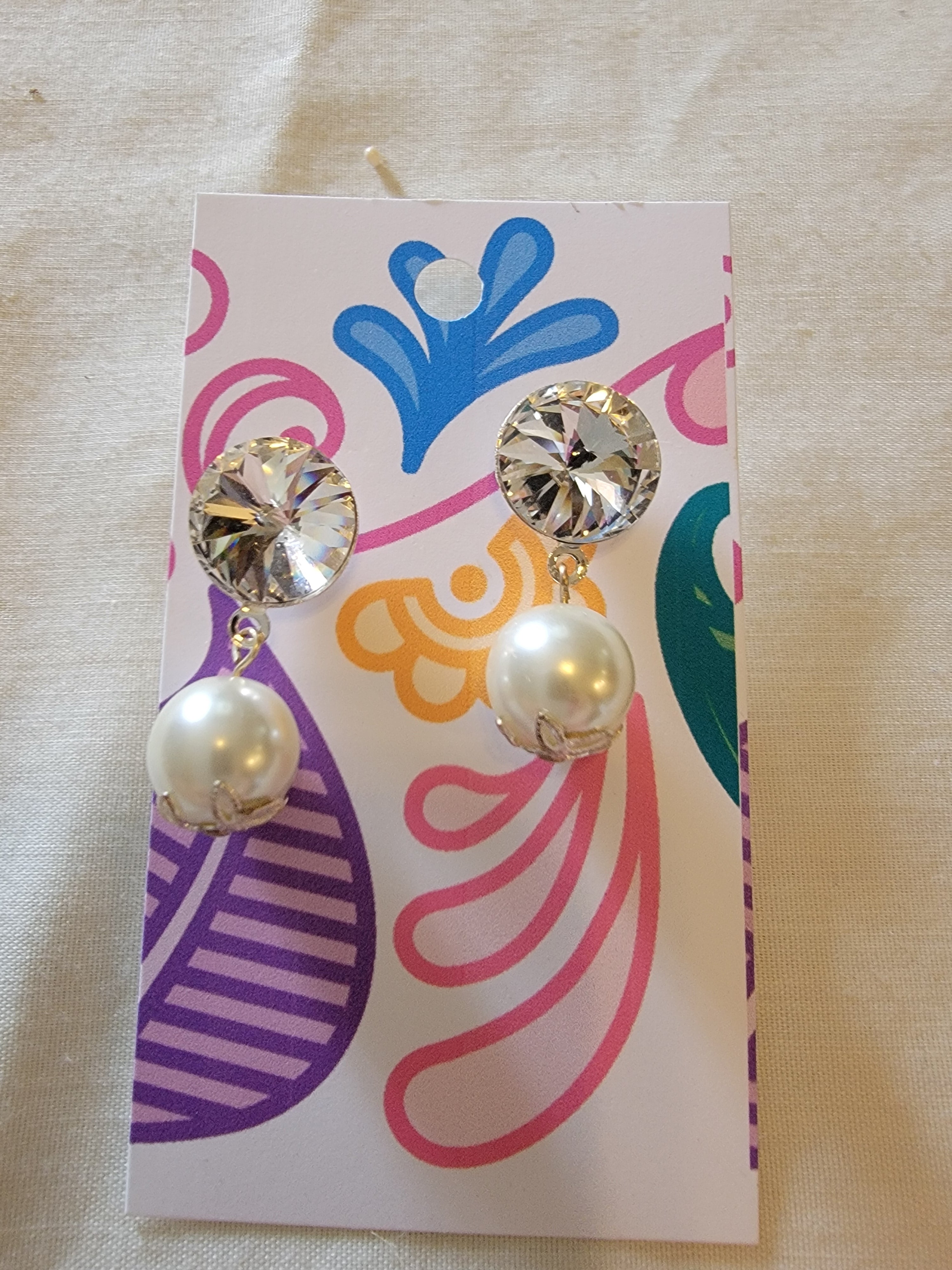 White Pearl  earrings