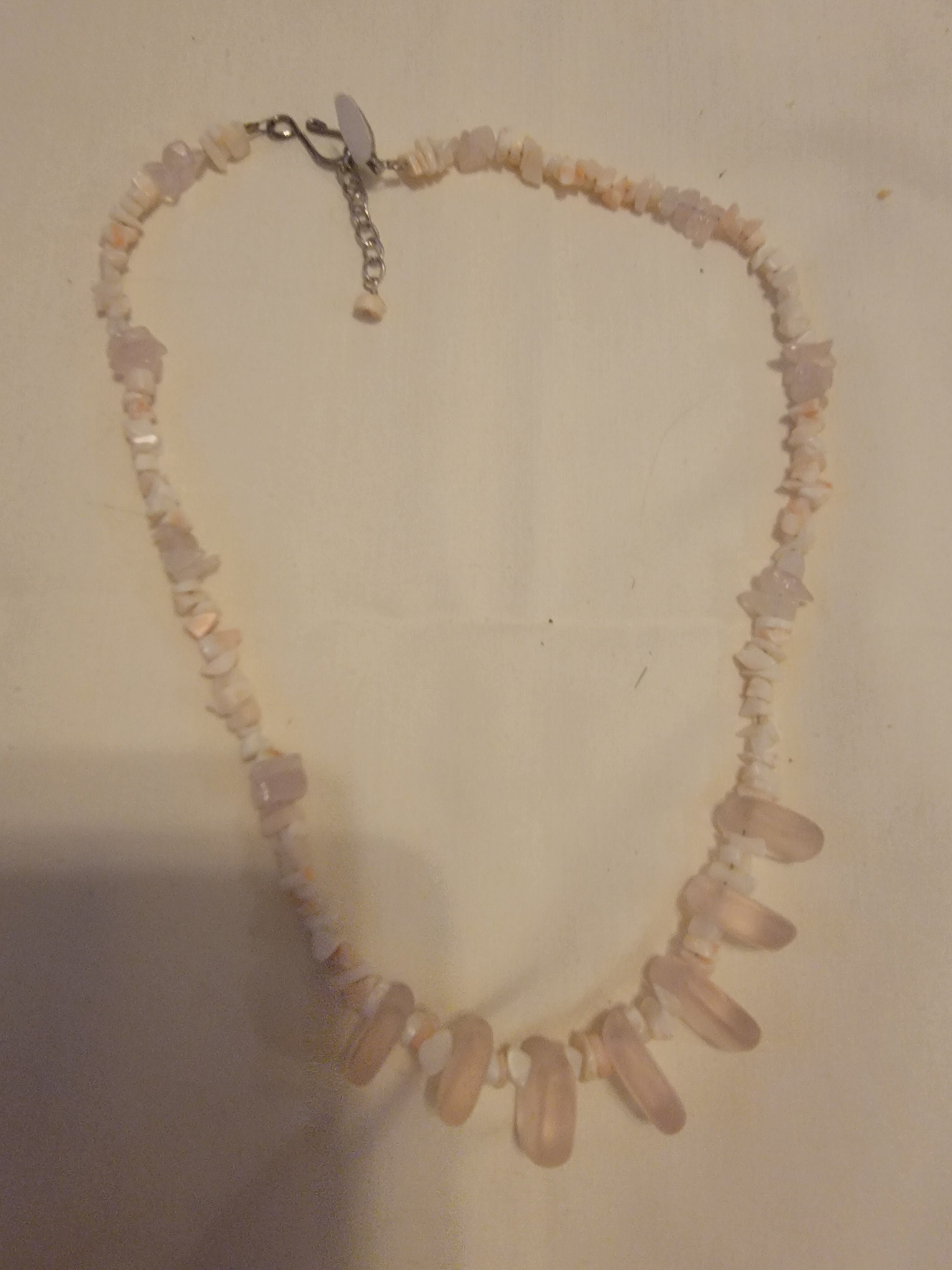 Lite pink and white necklace