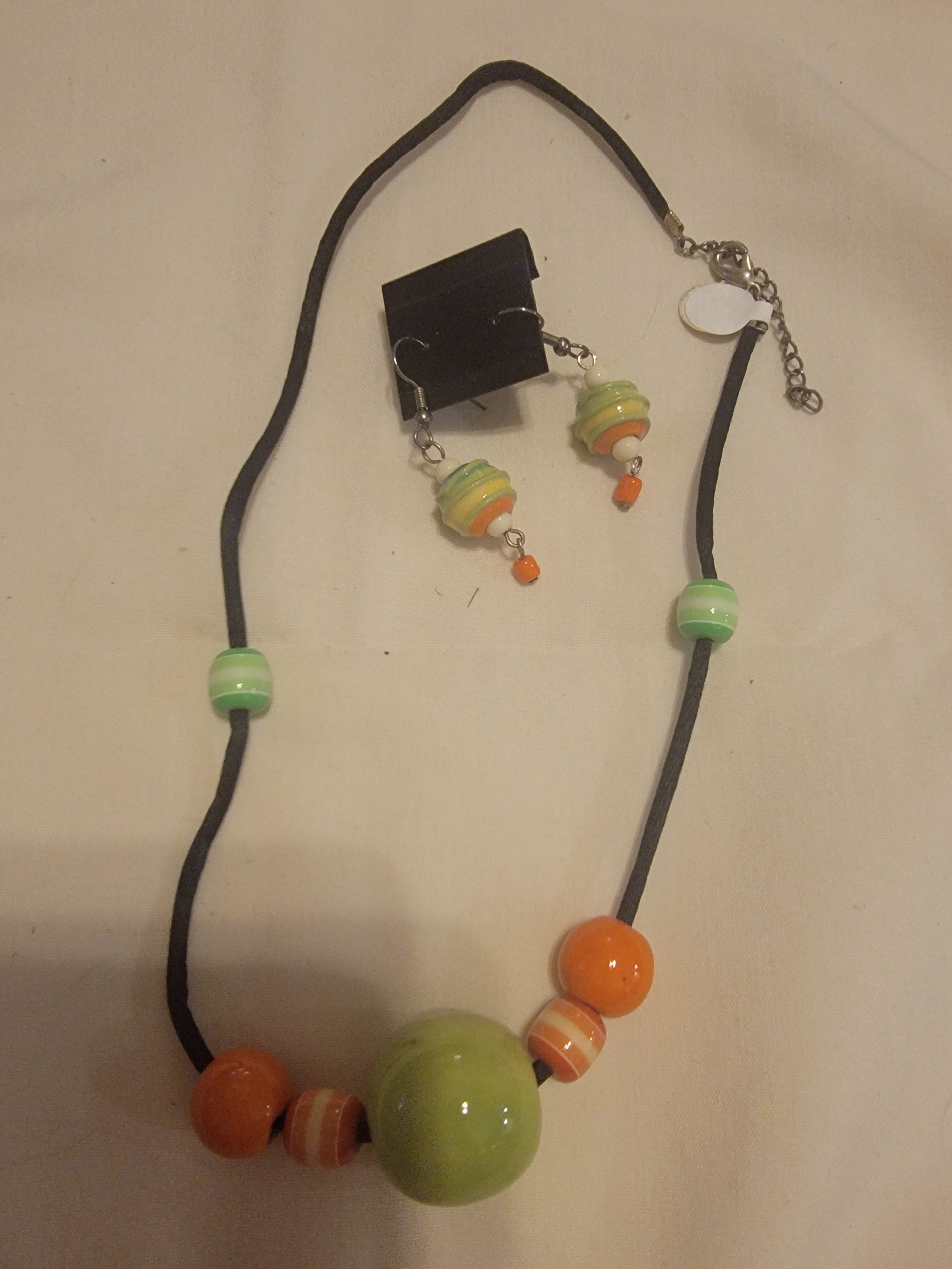 Orange  and green necklace