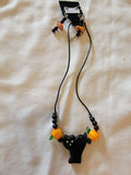 Halloween  black cat with orange