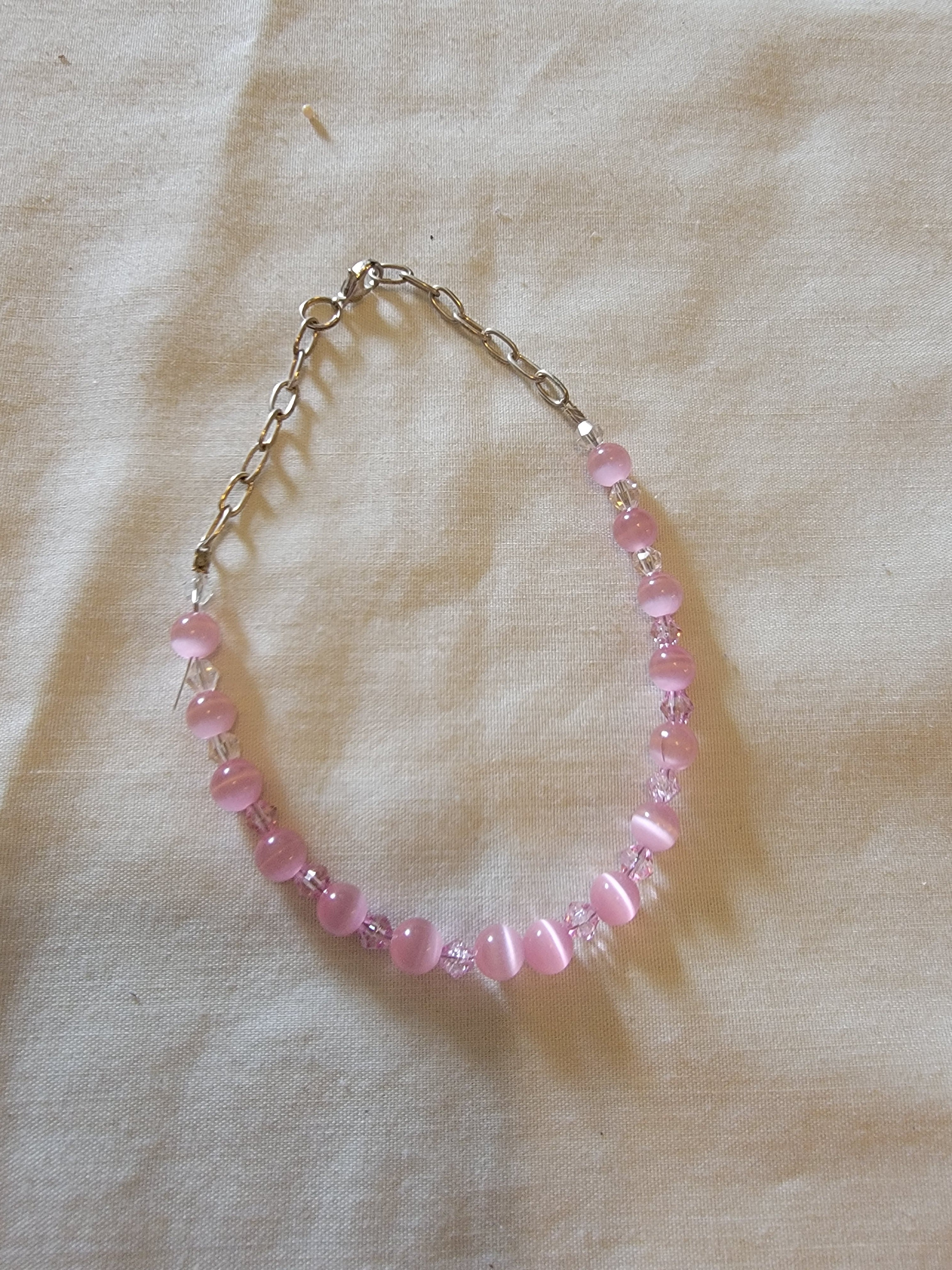 Pink ankle bracelet