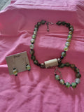 Big green necklace set