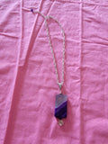 Women or men blue marble necklace
