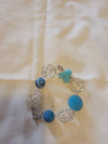 Blue and sliver star bracelet