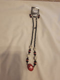 Black and red necklace set