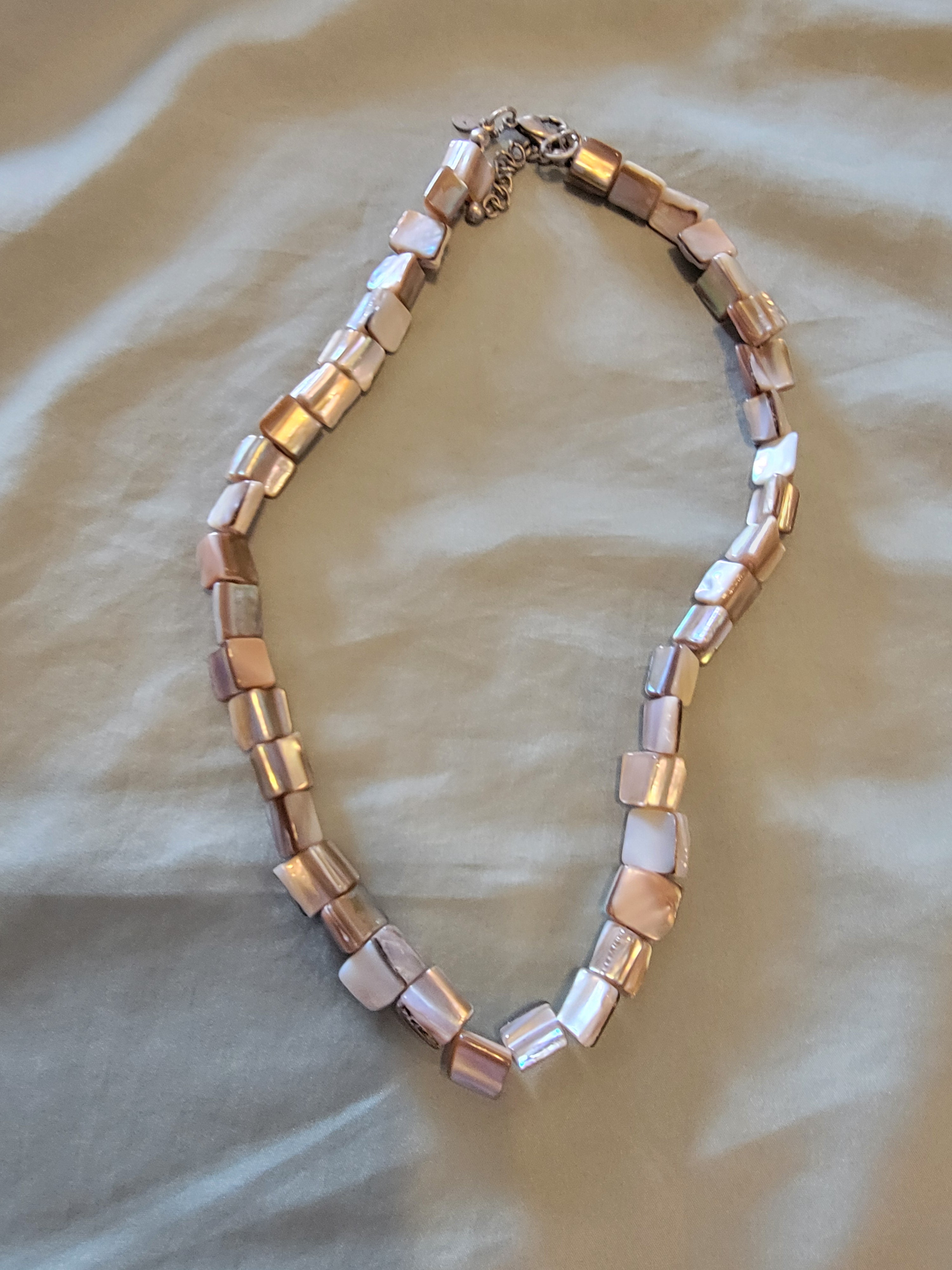 Gold and sliver square  necklace