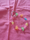 Butterfly keychain wrist bracelet
