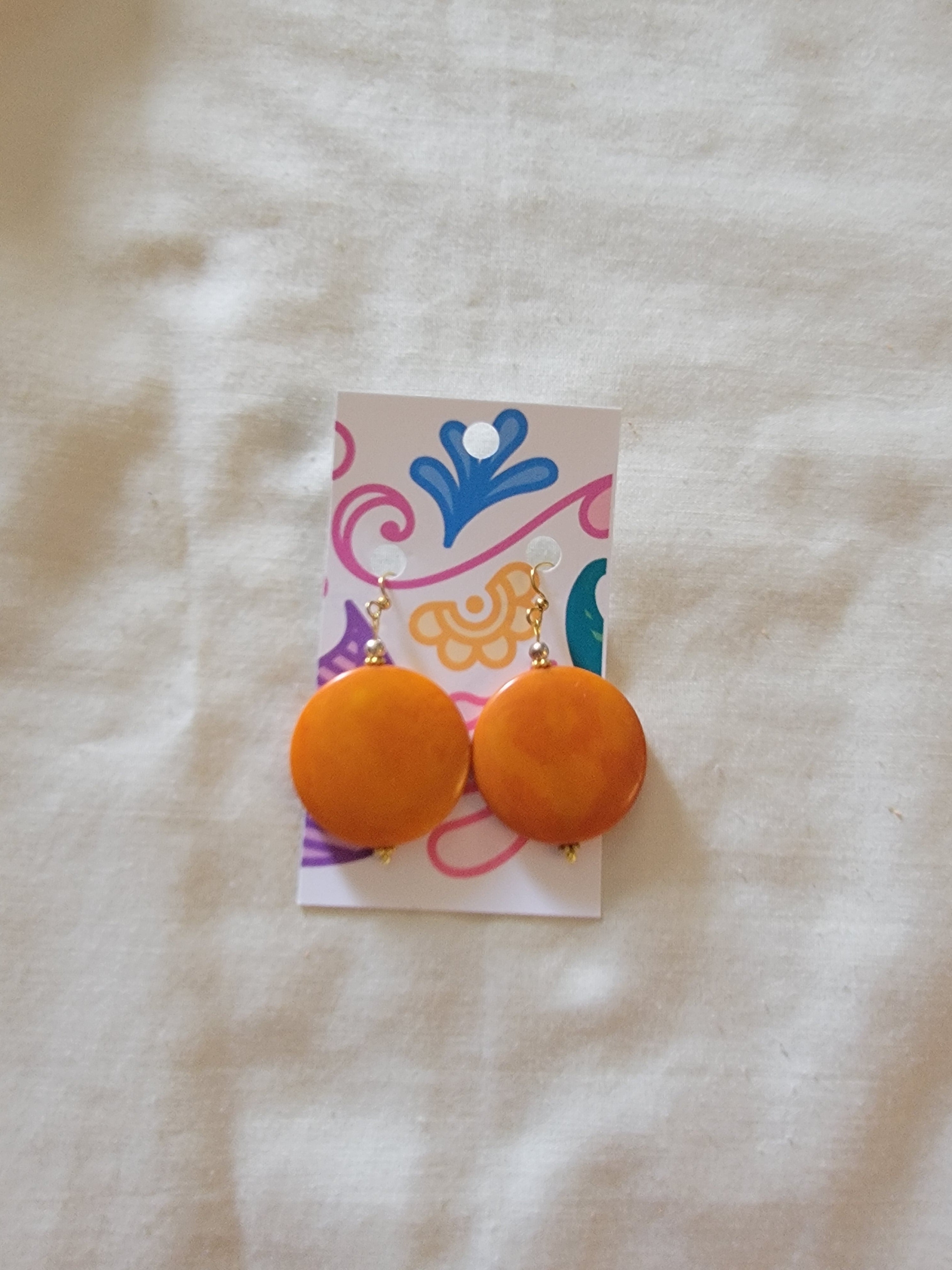 Orange earrings
