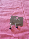 Blue thumb tack earrings