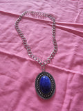 Blue Oval  shape  necklace