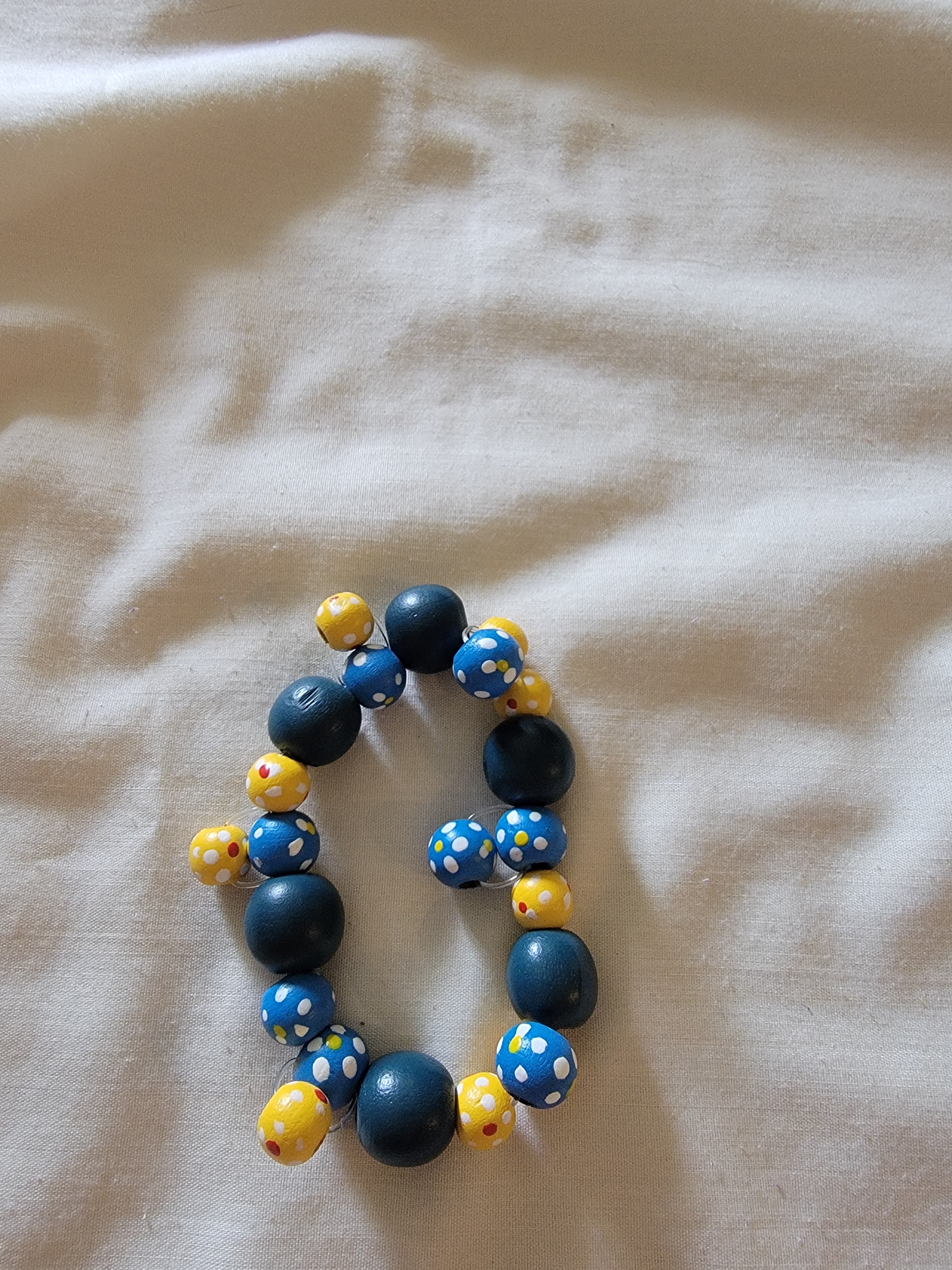 Yellow and blue bracelet