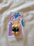Yellow and green earrings