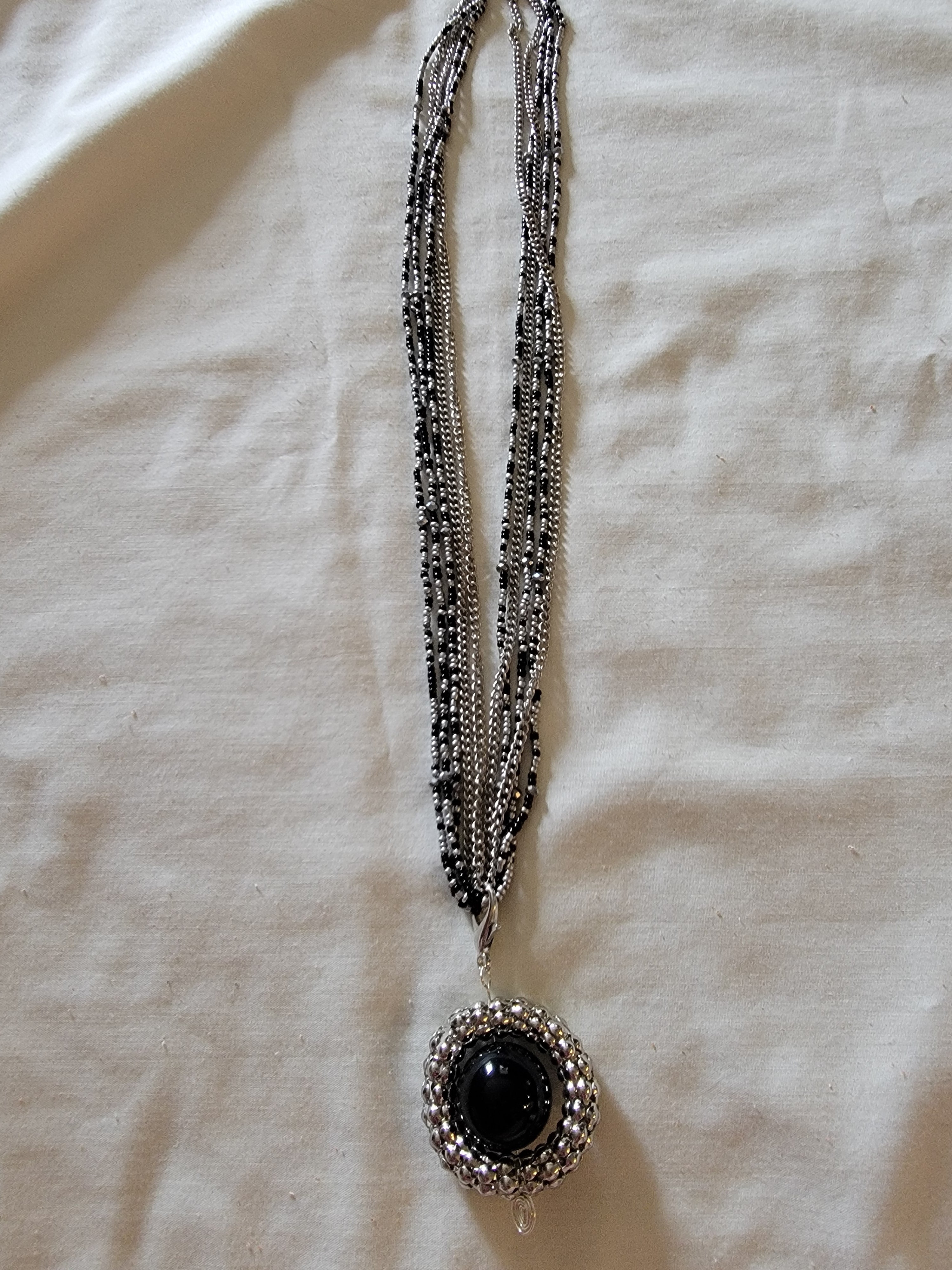 Beautiful  black and sliver necklace