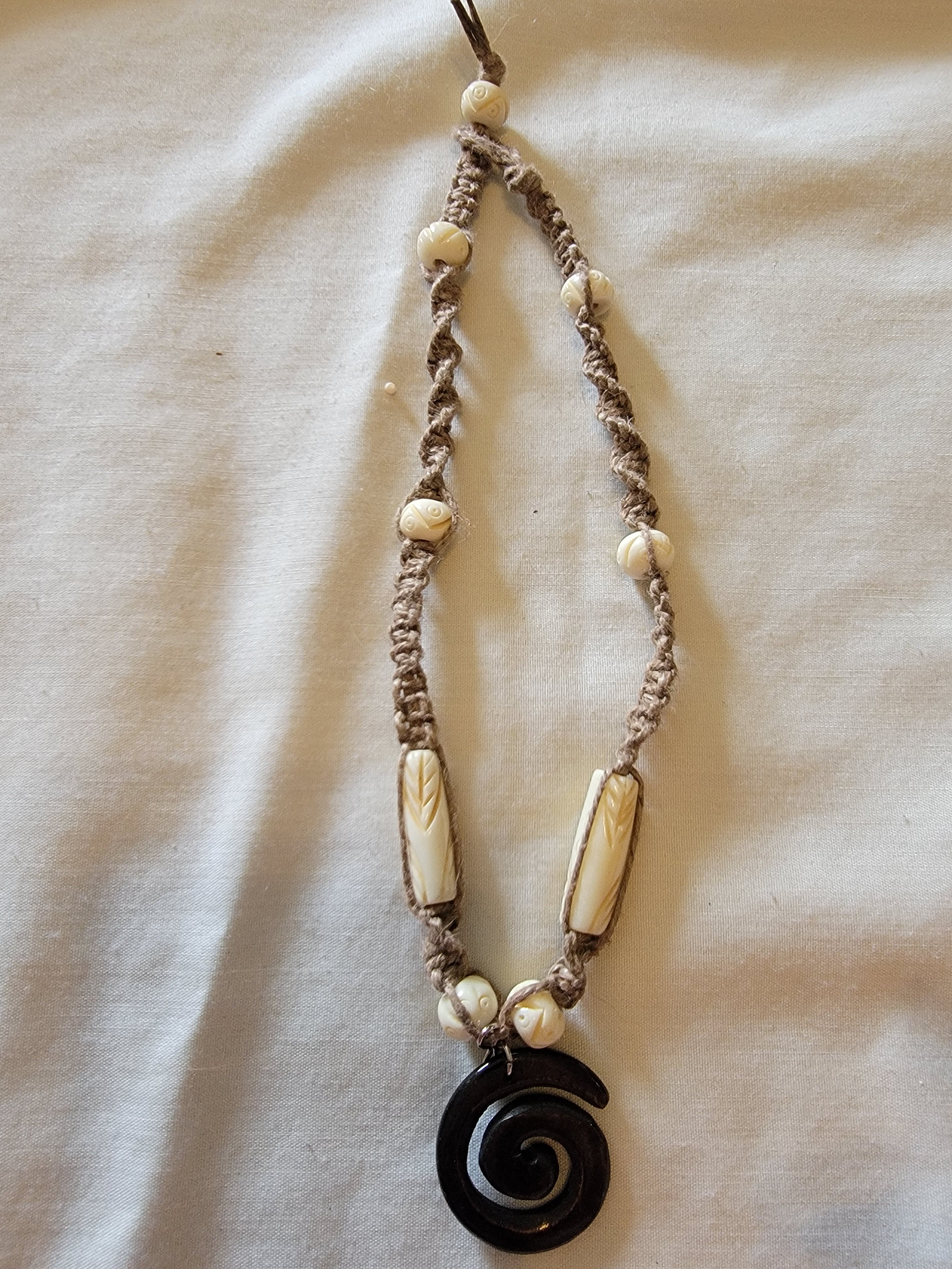 Brown swirl  necklace